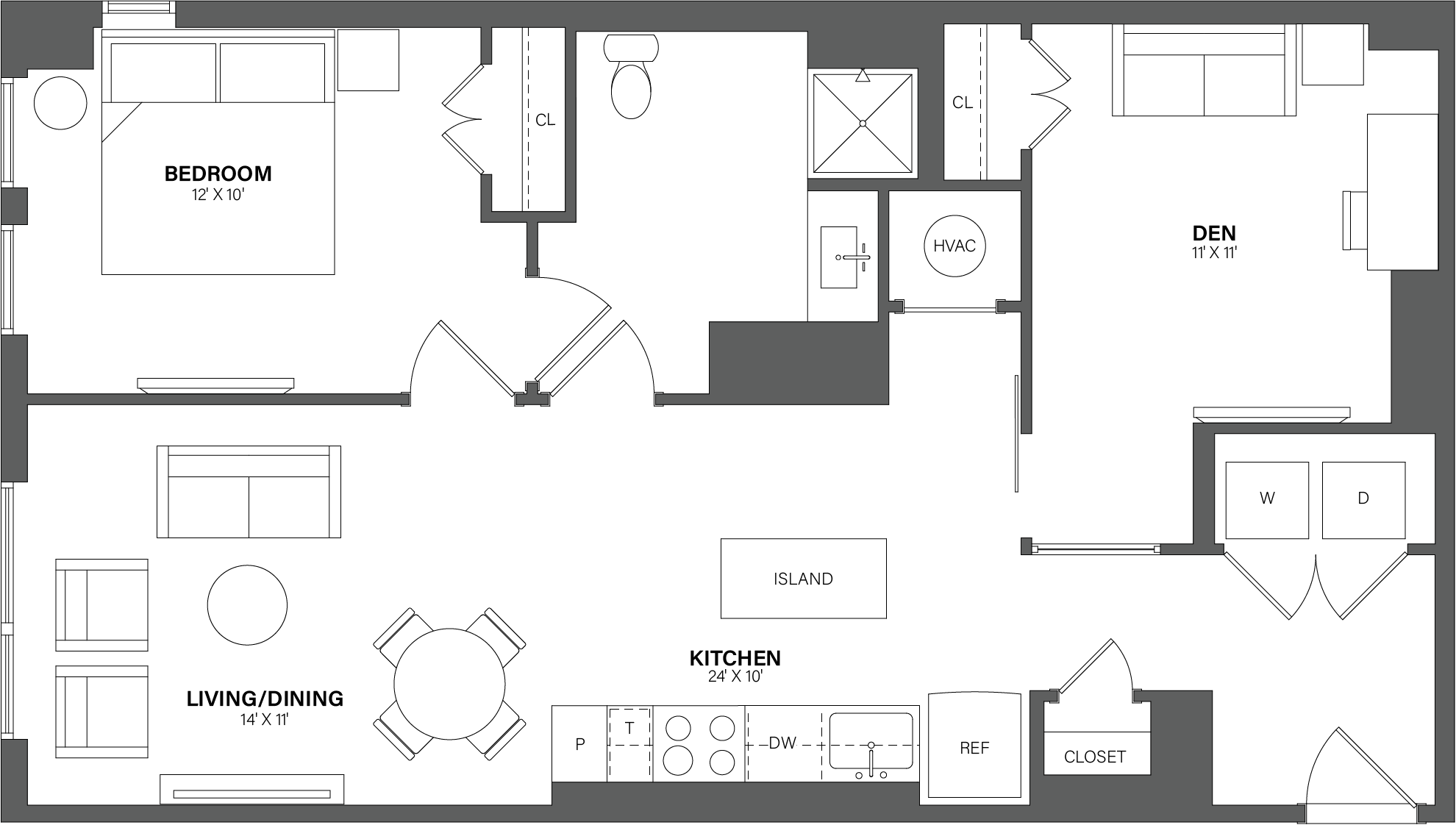 Floorplan image of apartment 0833